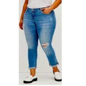Torrid Women's Boyfriend Straight Distressed Denim Jeans Size 16R Style 14313100